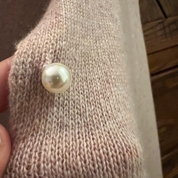 Wool Cashmere Blend Asymmetrical Poncho Wrap Knit Layering Top Made in Italy - Picture 6 of 10